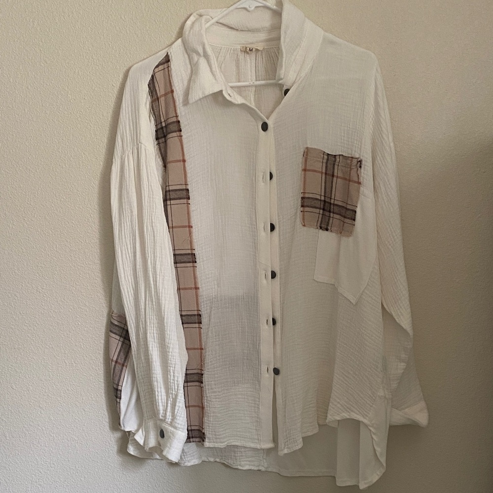POL button up oversized shirt